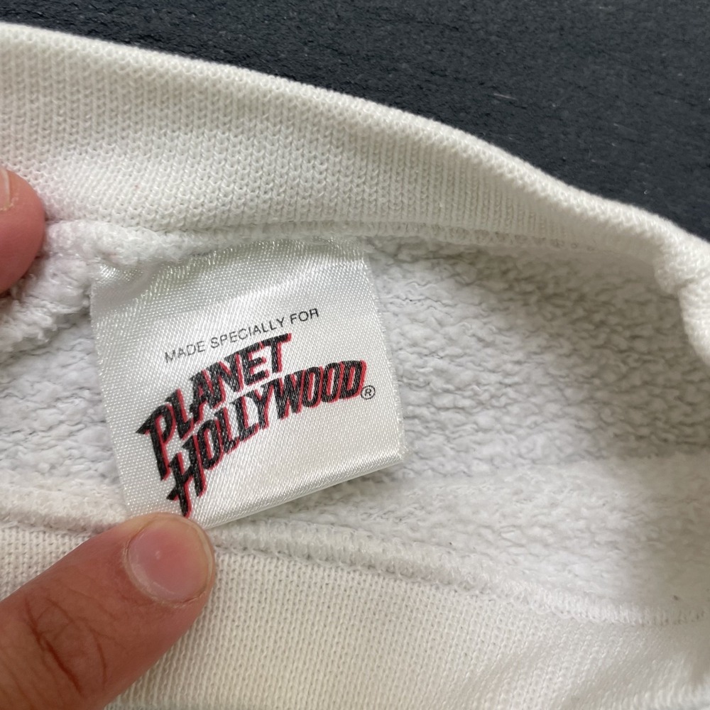 vintage Planet Hollywood New York sweatshirt mens large White 1990s USA - Picture 8 of 13